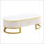 Table basse ovale moderne avec tiroirs