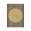 Tapis extérieur lavable rayé brun et beige 5 pi x 8 pi