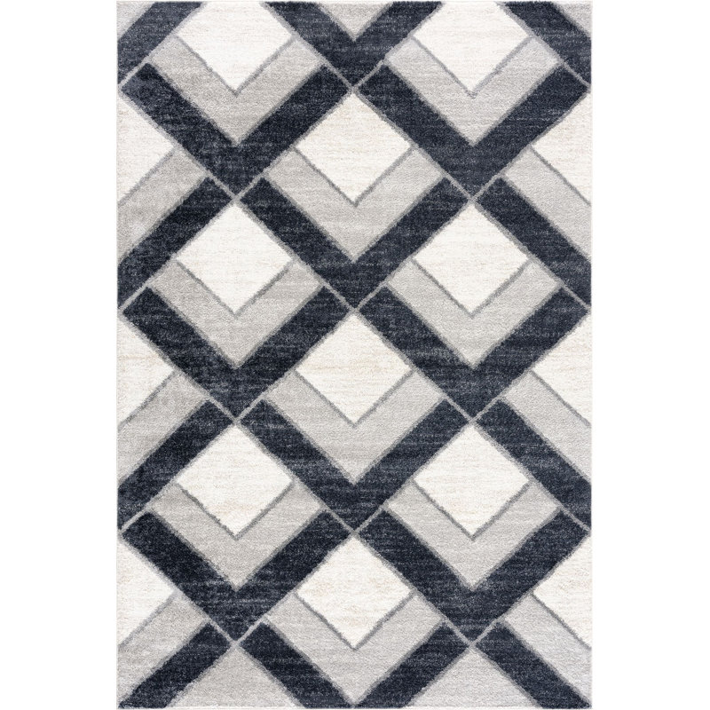 Geometric Indoor Rug, Rectangle 6' x 9'
