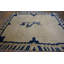 Antique Medallion Wool Hand Knotted Pile Blue 1920s Rug