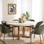 DAK Round Solid Wood Base Dining Table