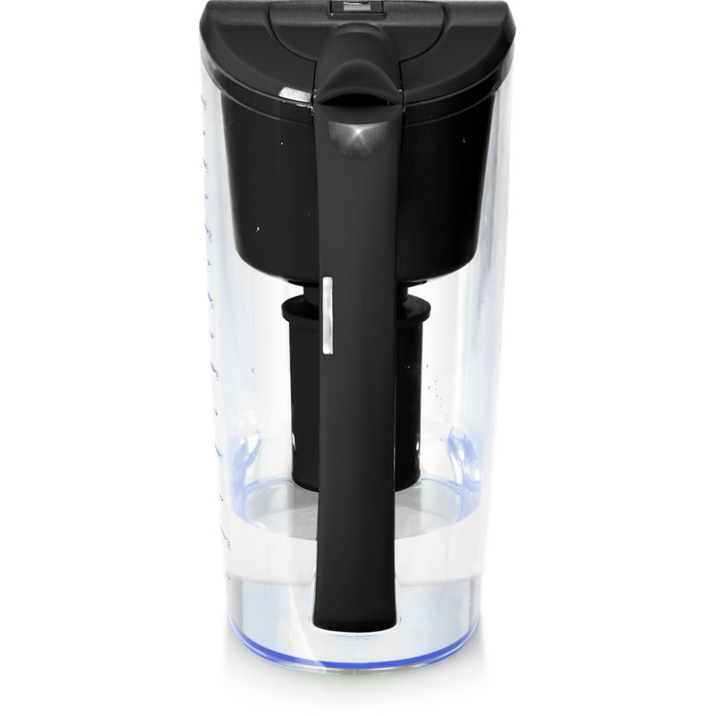 Blue Water Pitcher With Filter, Black