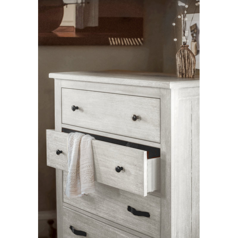 Milk Street Hudson 5 Drawer Chest (Fossil), Cloud