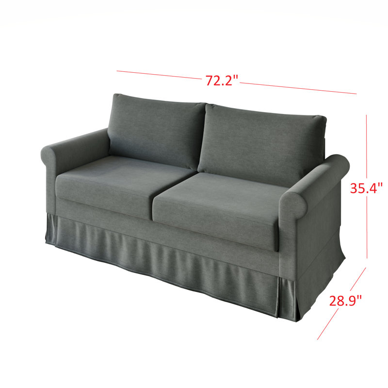 Canapé Akai, 100 % polyester gris