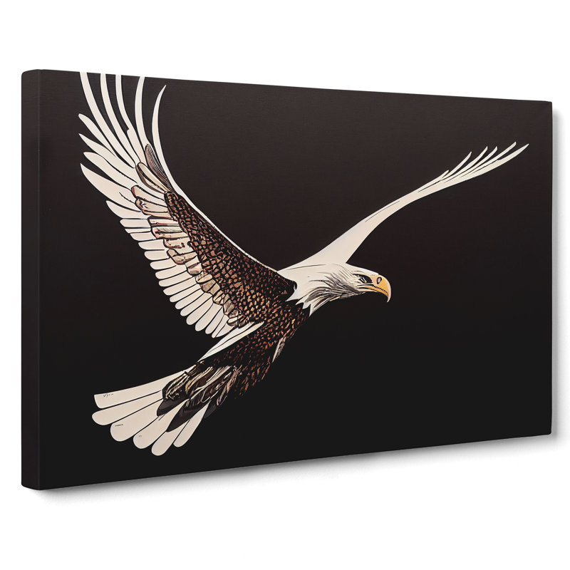 Delightful Eagle Bird - Wrapped Canvas Print, 50cm H x 76cm W x 3cm D