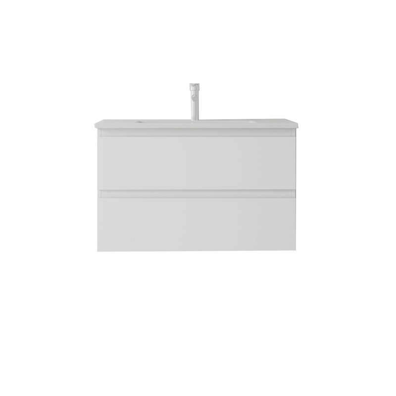 Meuble-lavabo flottant avec lavabo, 30" W, White