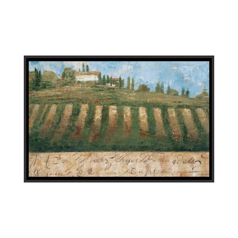«Rustic Tuscany», reproduction sur toile, H 40 po x l 60 po x P 1,5 po, Toile encadrée noire, Pas de tapis