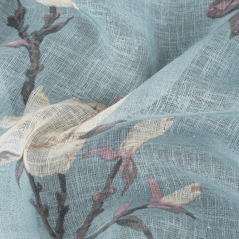 Adylan Semi Sheer Curtains Single Panel, Grey