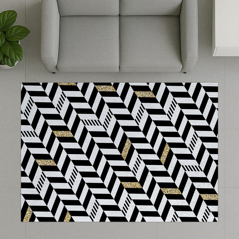 Geometric Area Rug, Rectangle 155 x 230 cm