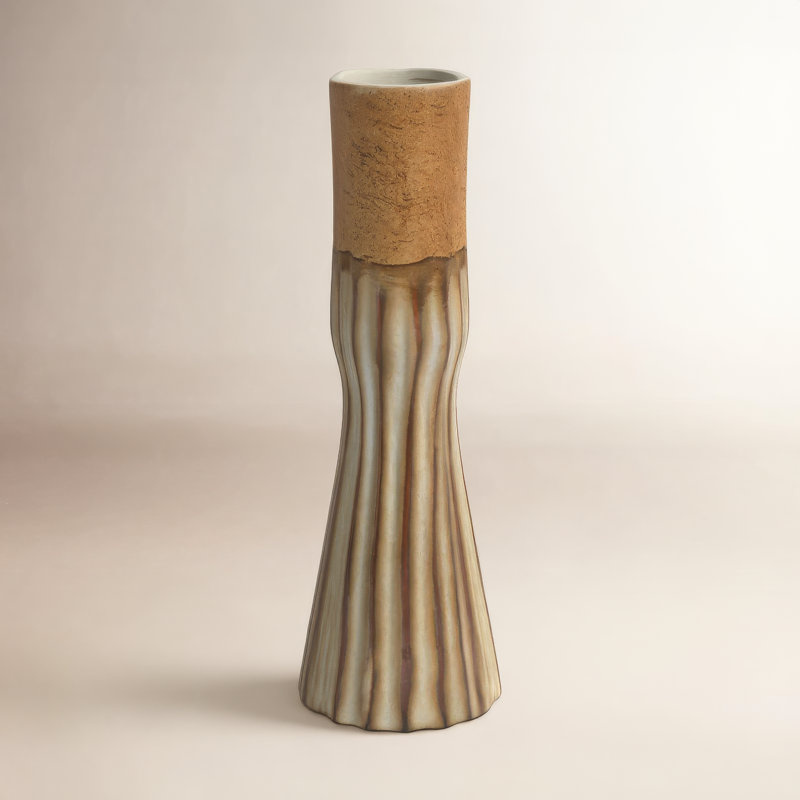 Whitehaven 4.5'' H Tabletop Candlestick, Brown