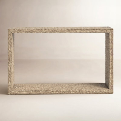 Evana Open Storage Woven Console Table