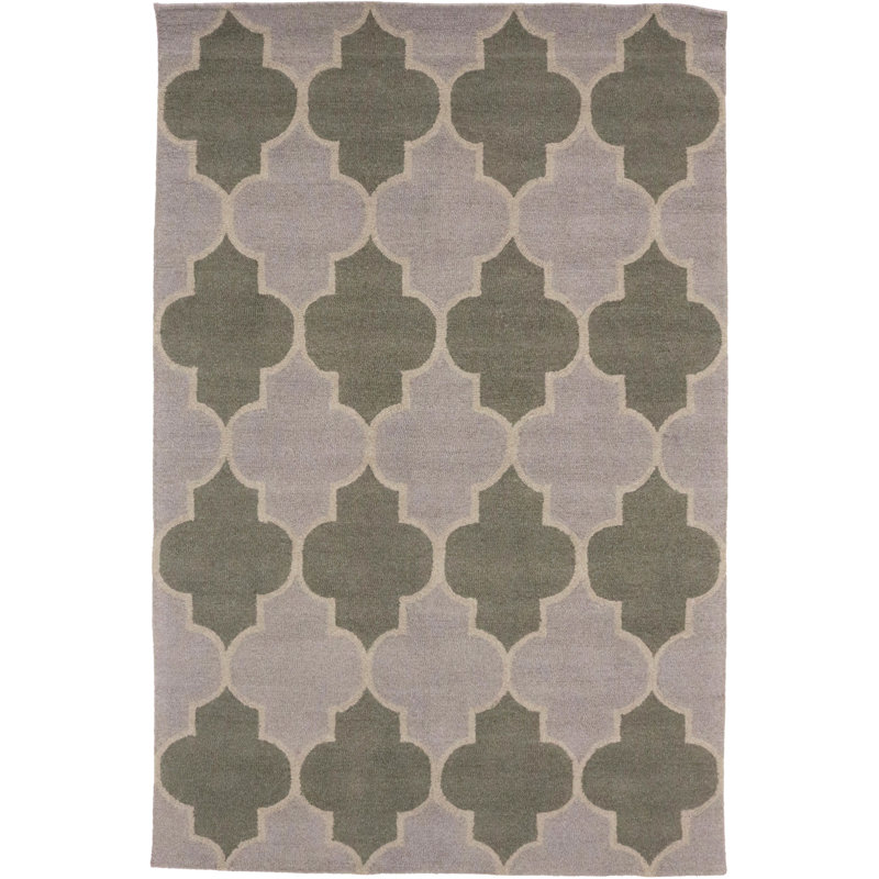 Tapis multicolore en laine touffeté à la main Trellis