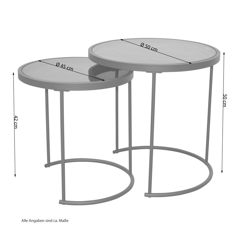 2 Bisa glass coffee tables