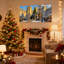 Château de Noël, camion de Noël, ensemble de 3 impressions sur toile-1589488073