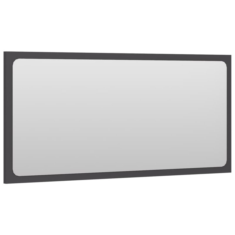 Miroir de salle de bain avec miroir de salle de bain, Gris, 14,5 po x 31,5 po