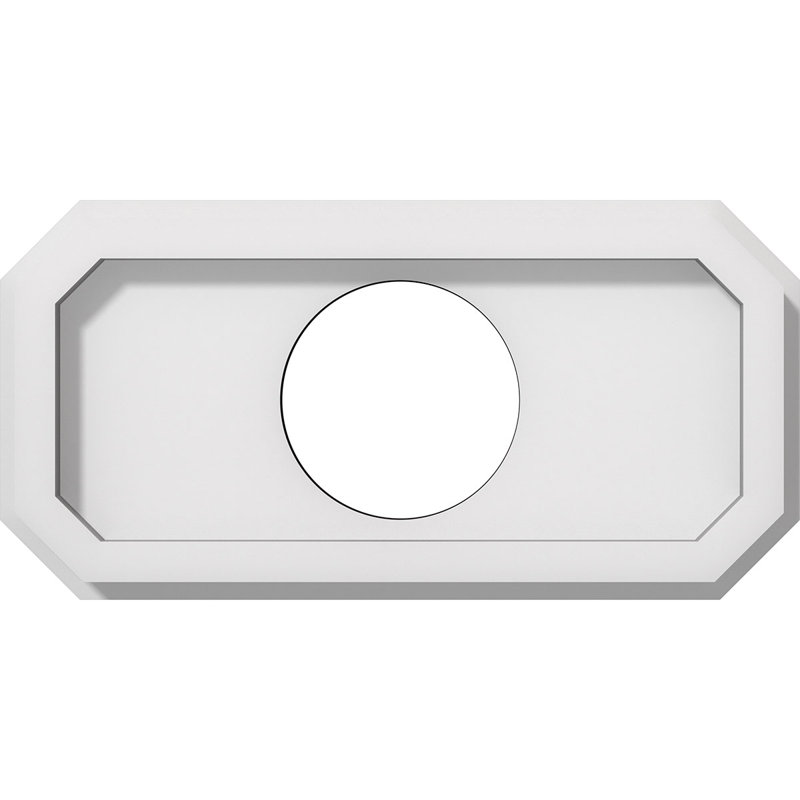 Diamètre intérieur de médaillon contemporain en PVC de qualité architecturale 3 po Emerald, H 5 po x l 10 po x P 1 po