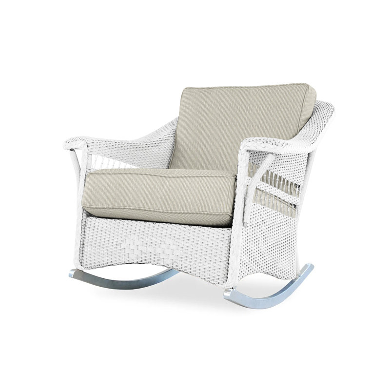 Nantucket Outdoor Rocker Chair, White, Demo Oatmeal
