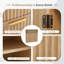 Armoire murale cannelée avec tiroirs, armoire de rangement en bois avec tablette réglable et compartiment ouvert, rangement mural pour salle de bain, cuisine ou buanderie-623249592