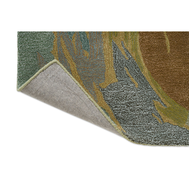Saltillo Handmade Wool Abstract Area Rug, Forest, Rectangle 8'2 x 11'6