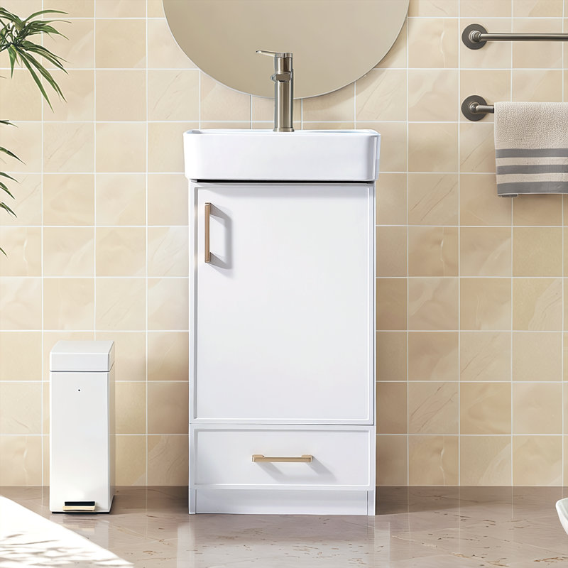 18" Modern Free-standing Bathroom Vanity Set
