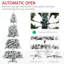 Arbre de Noël artificiel enneigé 9 pieds avec 616 branches de cèdre réalistes, ouverture automatique, décoration de Noël, vert