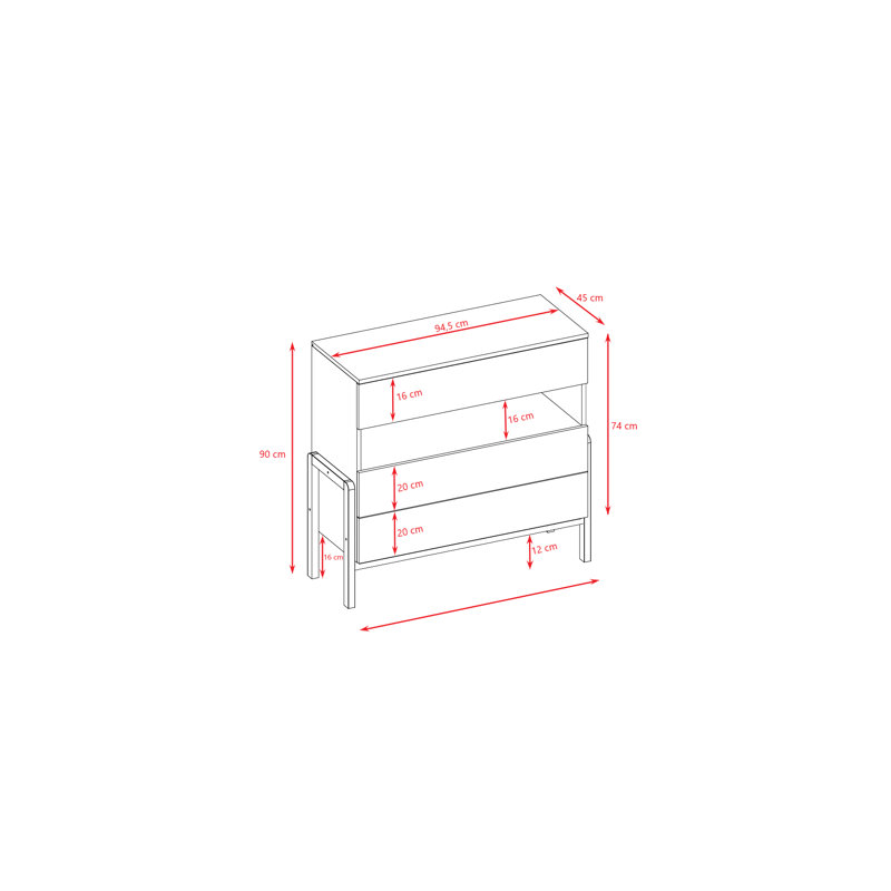 Camdyn Kids 3 - Drawer Dresser