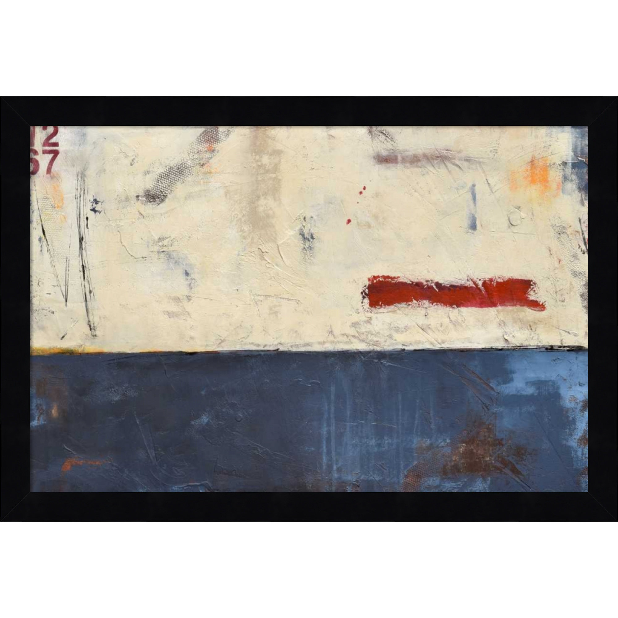 Label 1267 by Mauro Wood Framed Wall Art Print, 12" H x 17" W, Black
