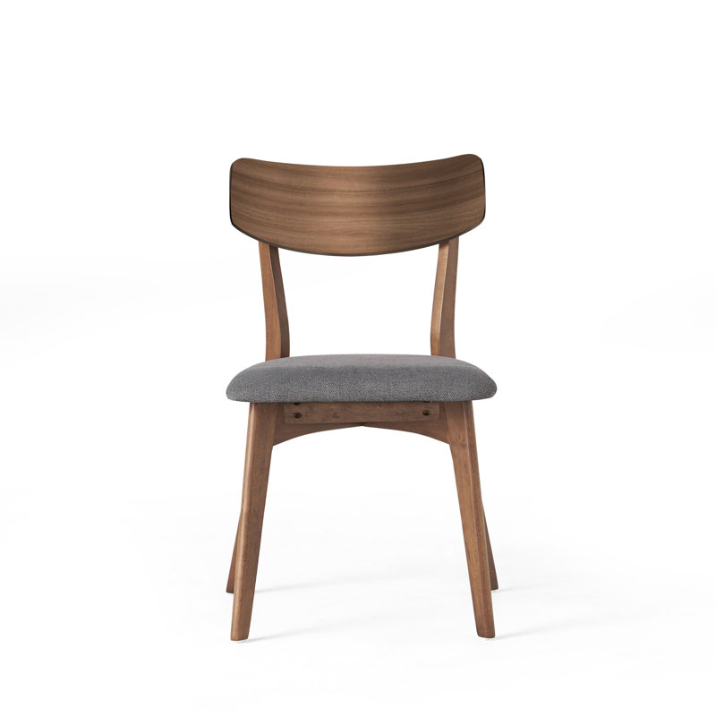 Chaises de salle à manger avec cadre en noyer - Convient à la maison et à la salle à manger, 4, Gris foncé