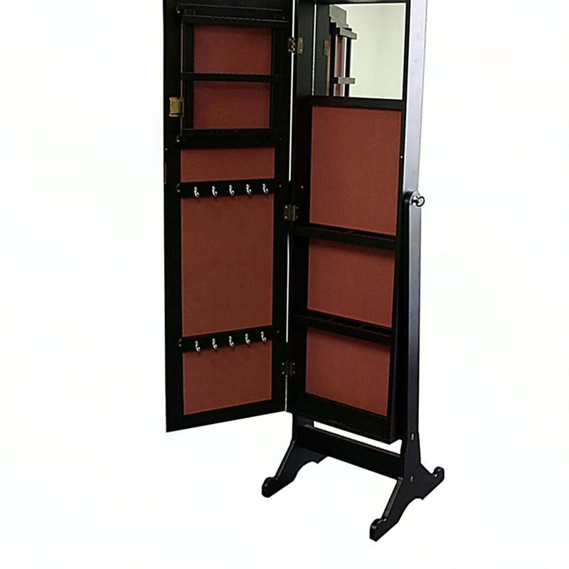 Miroir sur pied de 57 po de hauteur, finition brun espresso, forme rectangulaire
