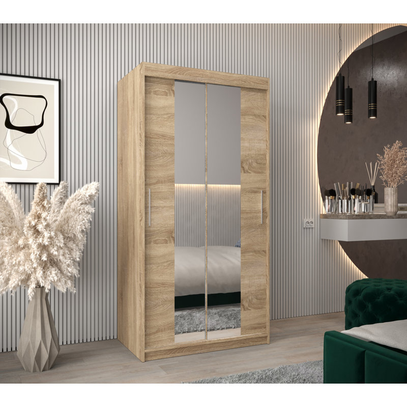 Karren 2 Door Manufactured Wood Wardrobe, Sonoma Oak