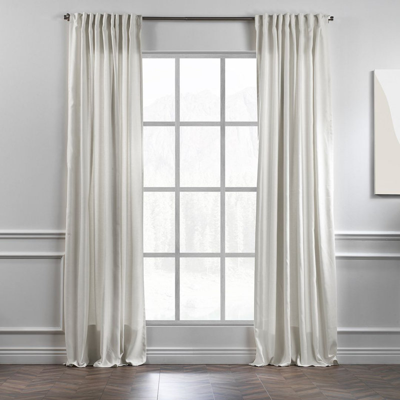 Panneau décoratif décoratif extra large et très long fait sur mesure, Écru, L 100 po x L 210 po