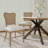 Orlando Vintage Style Rubber Wood Upholstered Dining Chairs