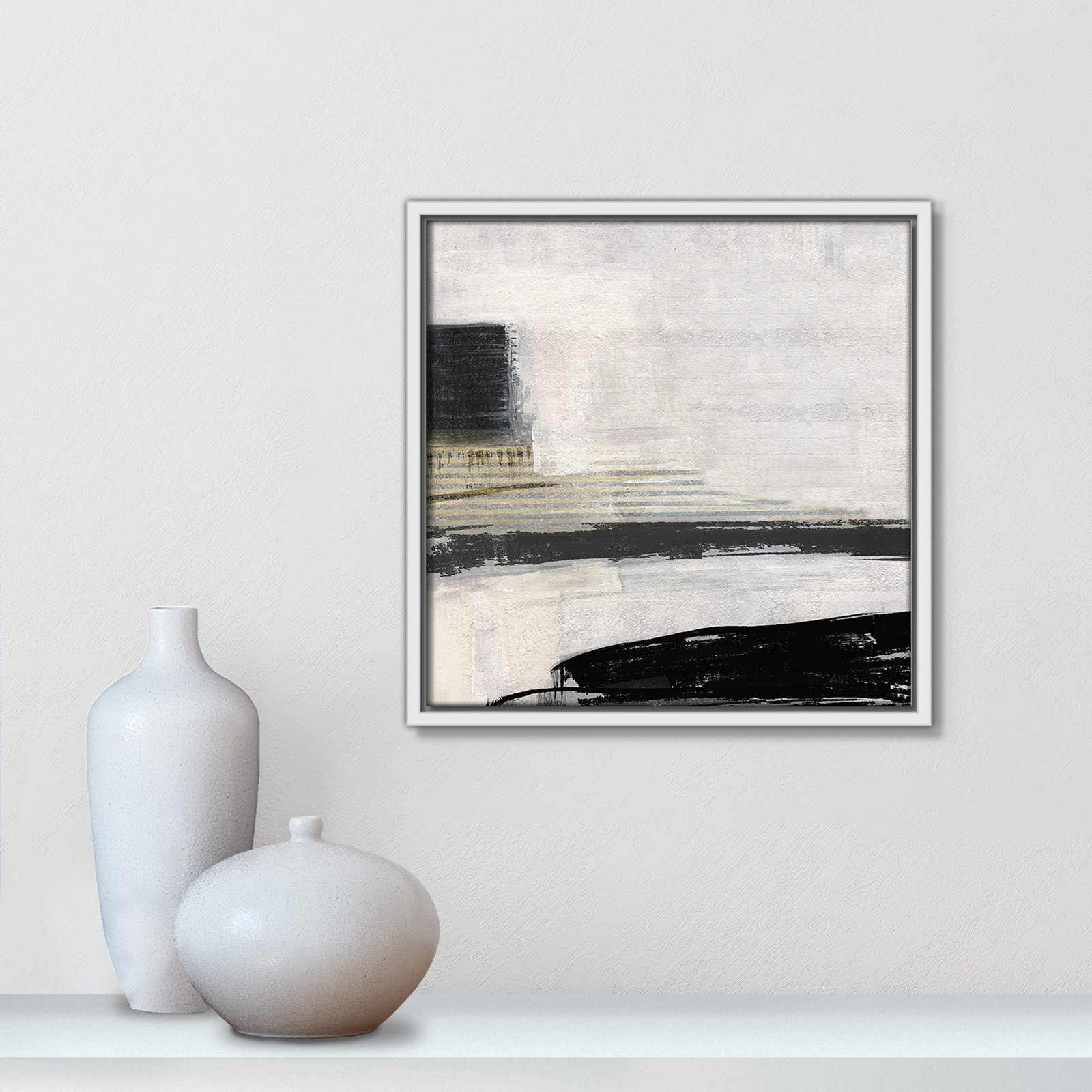 La Bande I Print by Sally Swatland, White, 13.5" H x 13.5" W