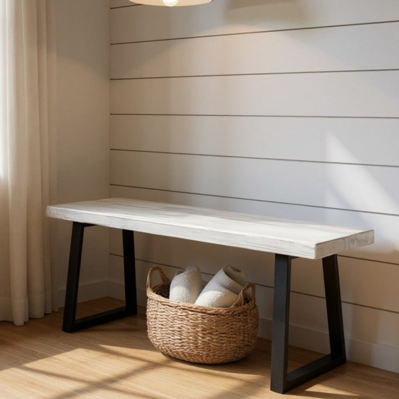 Banc trapézoïdal Timberland, Blanc, H 22 po x l 48 po x P 15 po