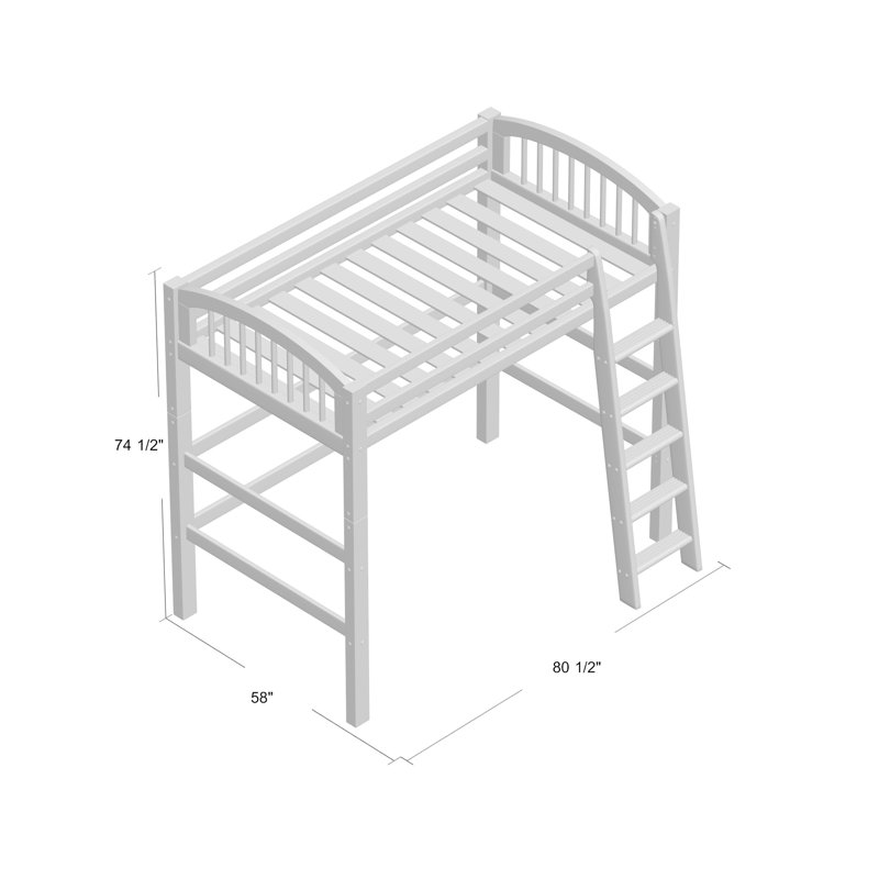 Lit mezzanine simple Fradin, Cappuccino