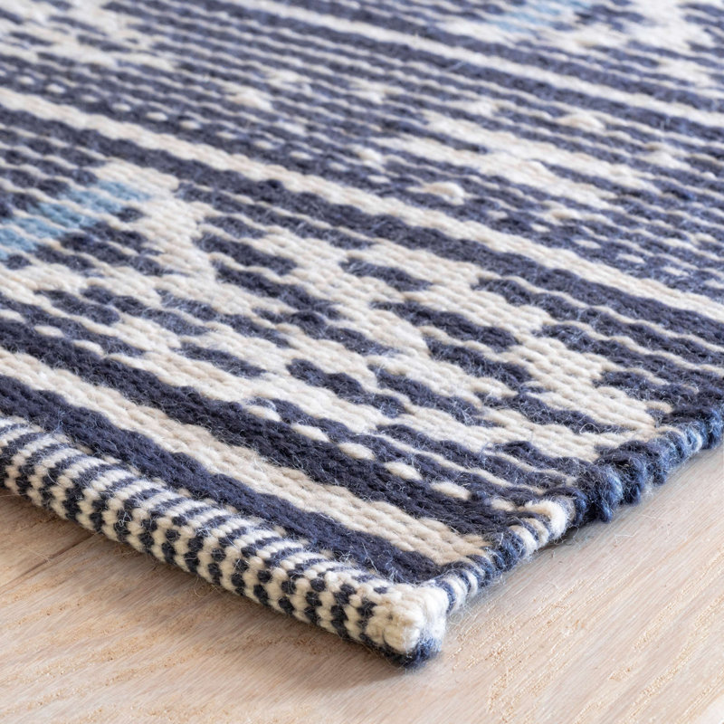 Dharma Blue Handwoven Indoor/Outdoor Rug, Rectangle 5' x 8'