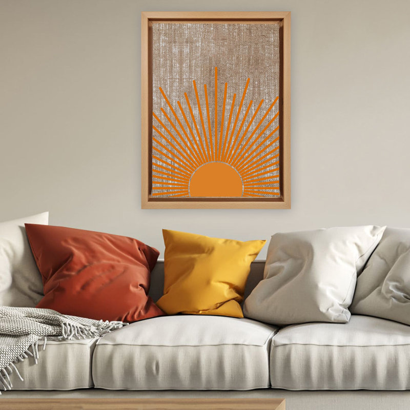 Peinture décorative sur toile, Wood, H 37,8 po x l 26 po, Orange