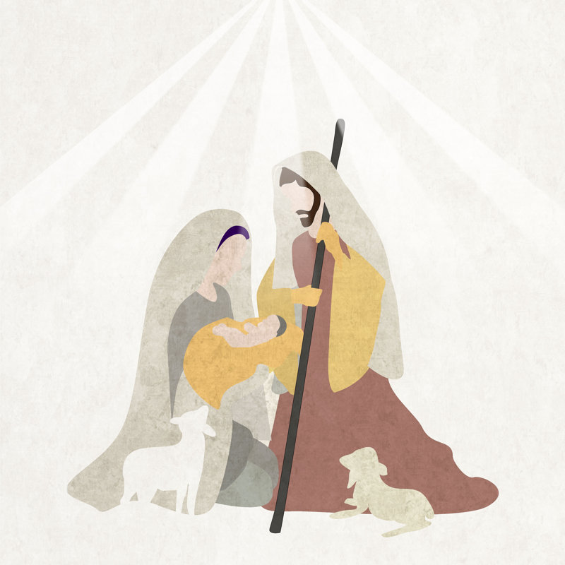Nativity 5 - Wrapped Canvas Art Prints, 76cm H x 76cm W