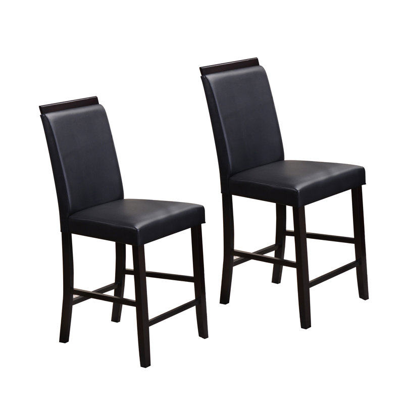 Damon 24" Counter Parsons Dining Chairs, Set of 2, Black