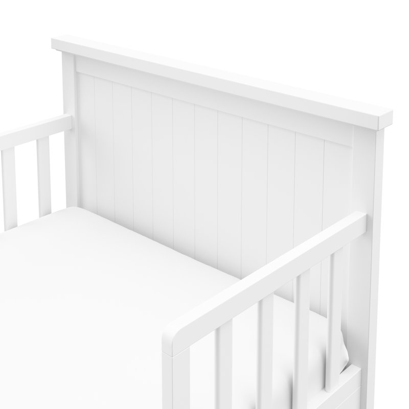 Bailey Toddler Bed with Guardrails, White