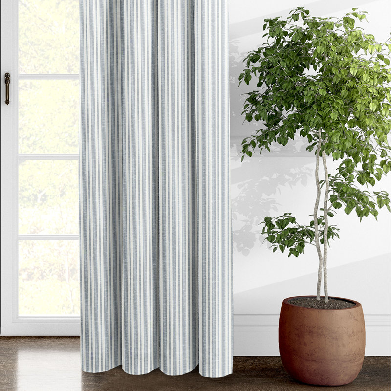 Pacific Stripe, Denim, 50" W x 96" L