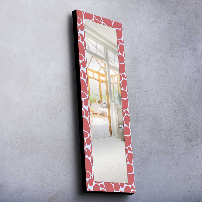 Élégant miroir décoratif avec cadre 100% bois de pin, 15,7 po x 47,2 po | Miroir en verre véritable (épaisseur: 0,2 pouce) | Peinture sur tissu élégante | Idéal pour le salon, la chambre à coucher et le vestibule