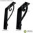 2"W x 12"D x 15"H Edwards Wrought Iron Bracket, (Triple center brace), Powder Coated Black-30778657-30778667