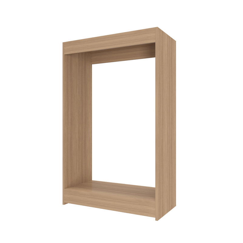 Double Hanging Closet Unit Closet System, Wood, 46" x 28.5" x 14"