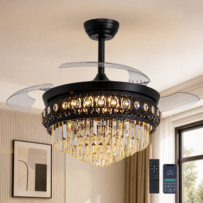 42" Crystal Ceiling Fan