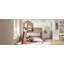 Lit superposé simple au-dessus de double PlayNook avec clôture en filet et espace de rangement PlayNook-132460906