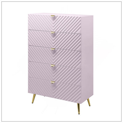 Gaines Pink High Gloss Finish Chest