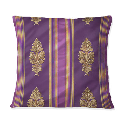 Coussin décoratif damassé à fines rayures Glam