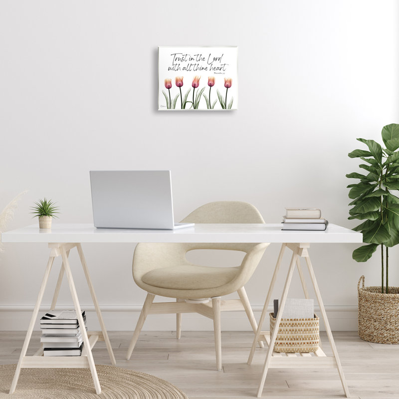 «Trust The Lord Tulips», art mural sur bois par Albert Koetsier