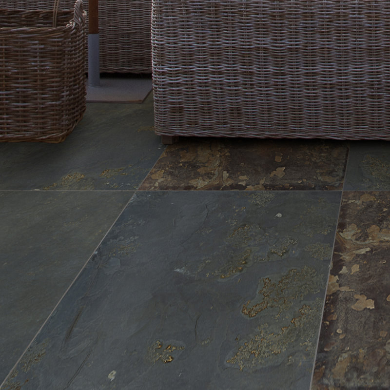 Sierra Gold 12 in. x 24 in. Gauged Slate Floor and Wall Tile
